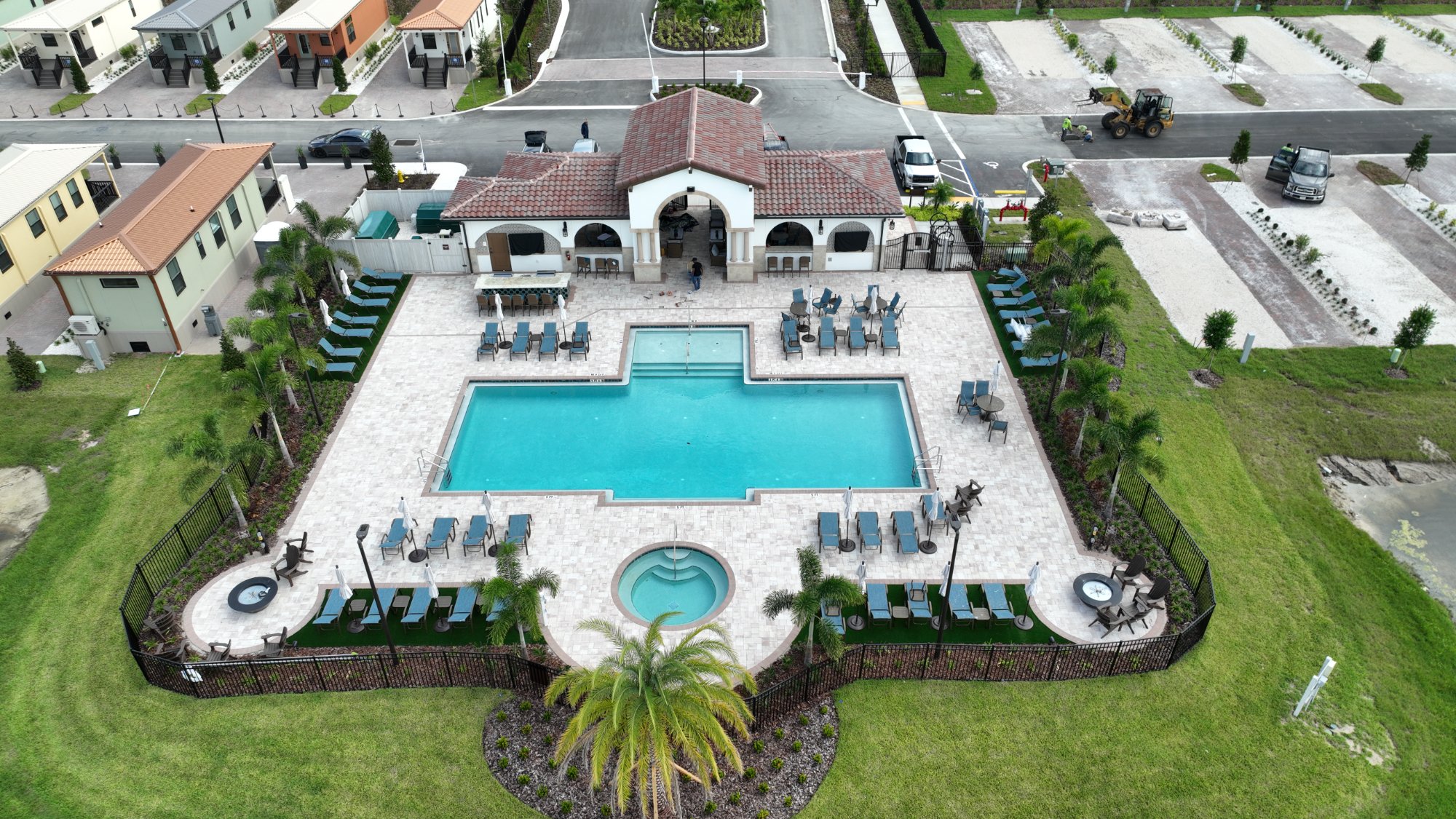 Community Pool Clubhouse Aerial — AeroLakeland drone photography